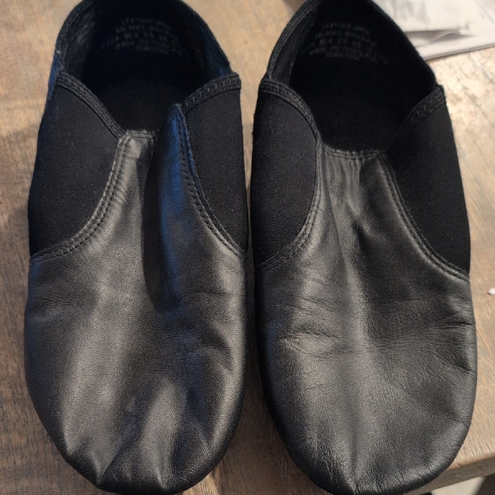 Capezio Black Kids Slip-On Jazz Shoes